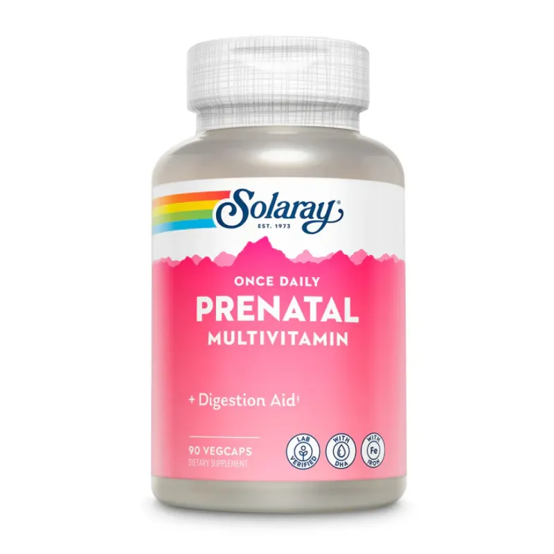 Solaray Once Daily Prenatal Multi-Vita, 90 вег. капс.