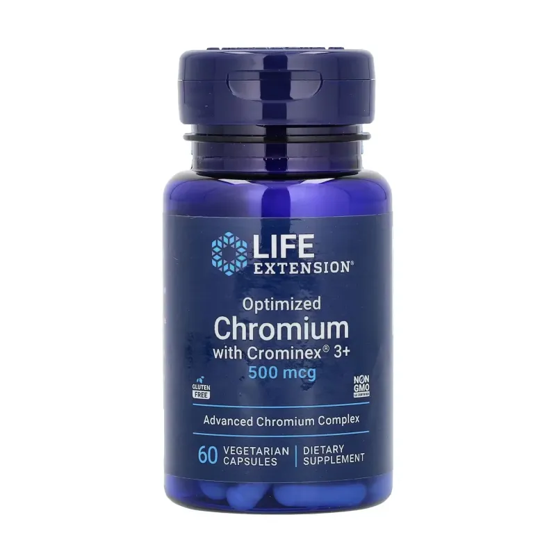 Life Extension Optimized Chromium with Crominex® 3+ 500 мкг, 60 вег. капс.