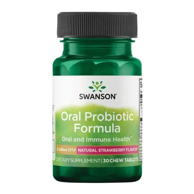Swanson Oral Probiotic Formula 3 billion Cfu, 30 табл., Натуральна полуниця