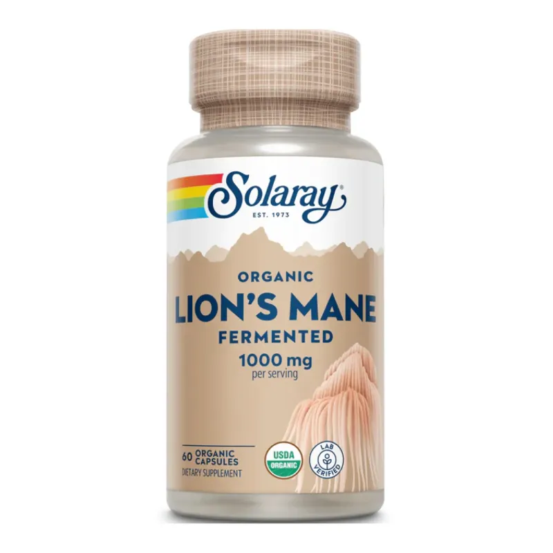 Solaray Organic Lion's Mane Fermented 1000 мг, 60 капс.