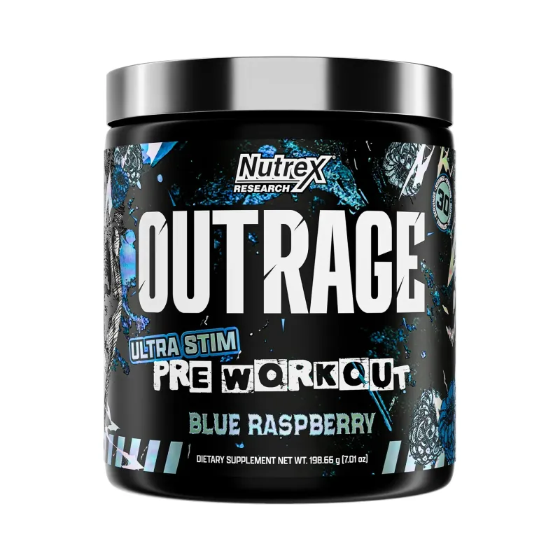 Nutrex Outrage, 30 порцій, Блакитна малина