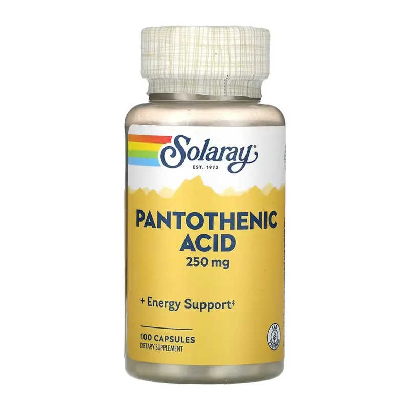 Solaray Pantothenic Acid 250 мг, 100 капс.