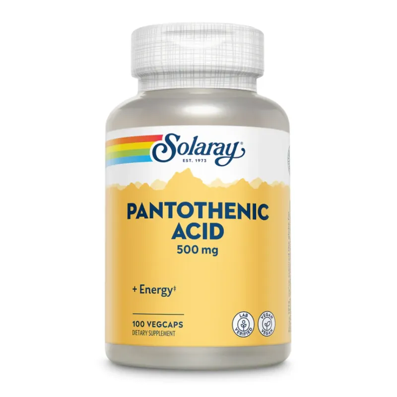 Solaray Pantothenic Acid 500 мг, 100 вег. капс.