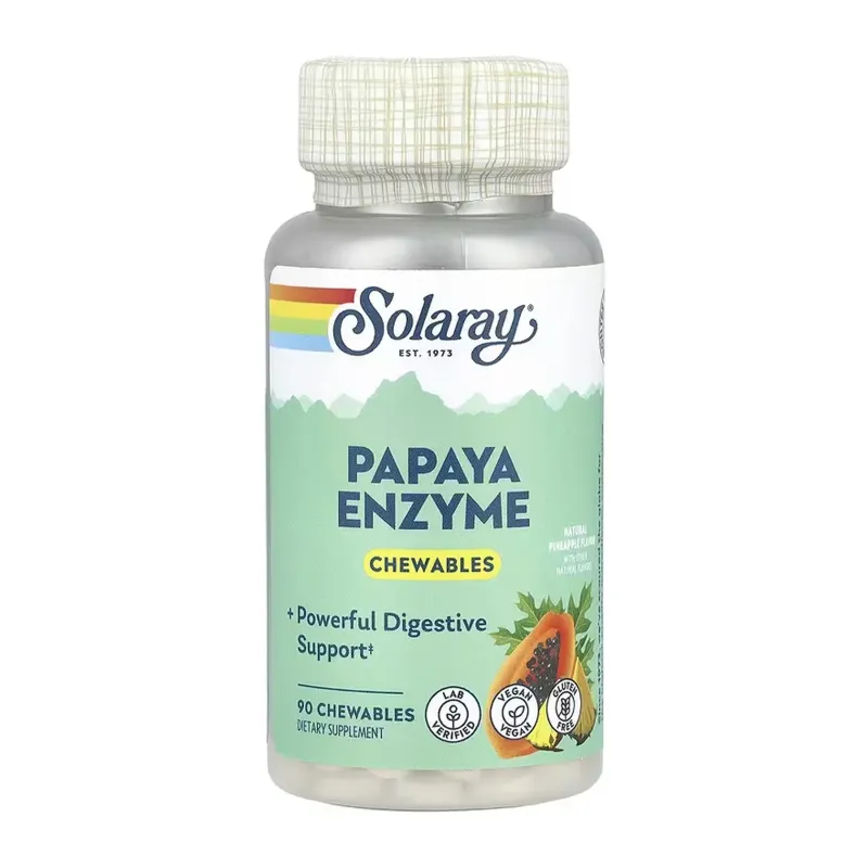 Solaray Papaya Enzyme, 90 жув. табл.