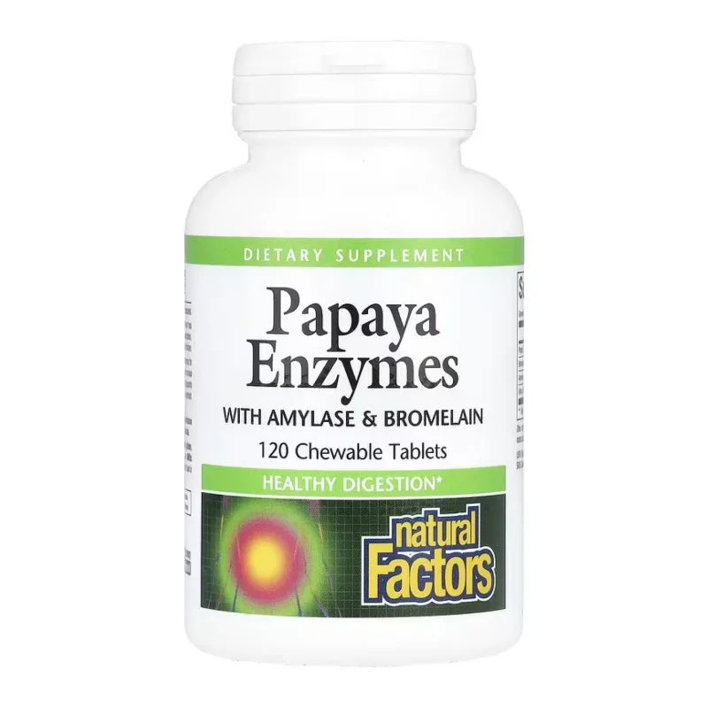 Natural Factors Papaya Enzymes, 120 табл.