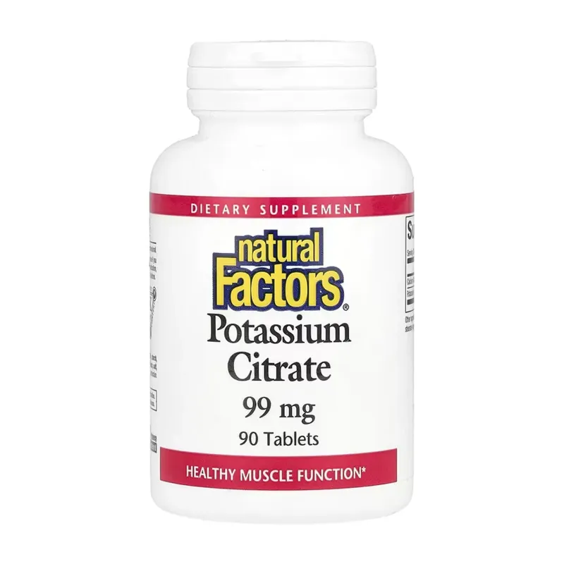 Natural Factors Potassium Citrate 99 мг, 90 табл.