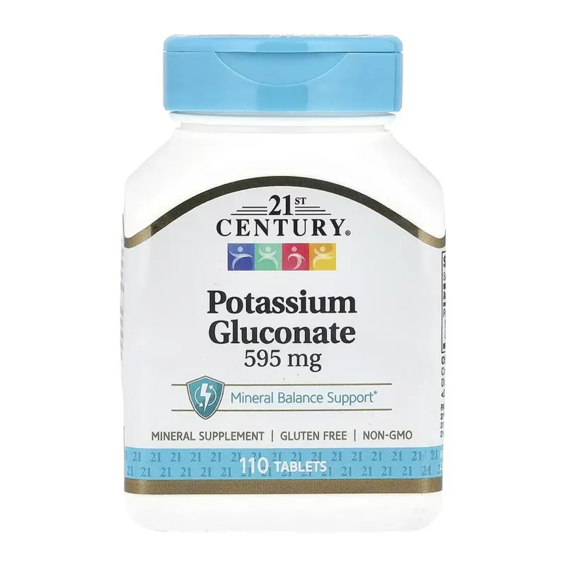 21st Century Potassium Gluconate 595 мг, 110 табл.