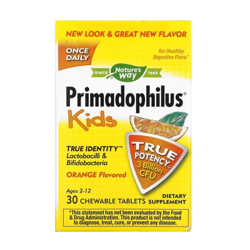 Nature's Way Kids Primadophilus, 30 табл., Апельсин