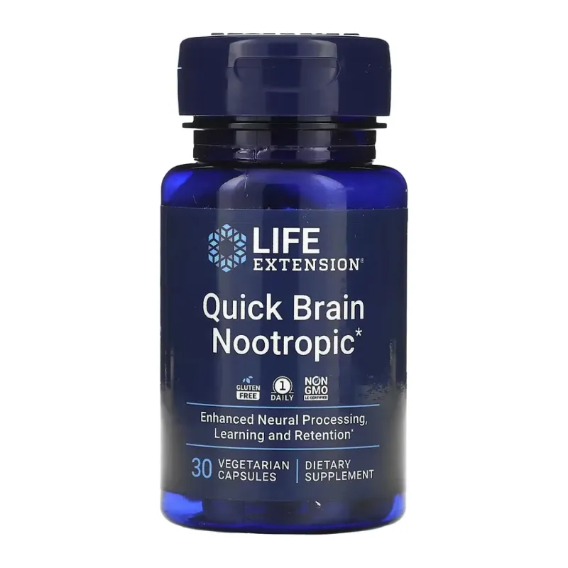 Life Extension Quick Brain Nootropic, 30 вег. капс.