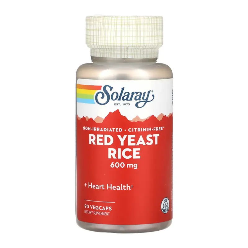 Solaray Red Yeast Rice 600 мг, 90 вег. капс.