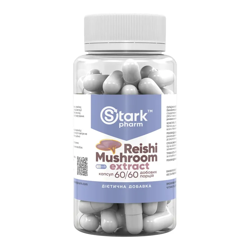 Stark Pharm Reishi Mushroom Extract 600 мг, 60 капс.