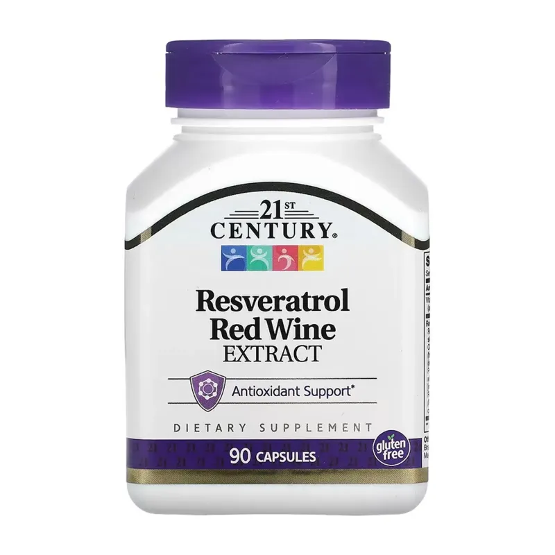 21st Century Resveratrol Red Wine Extract, 90 капс.