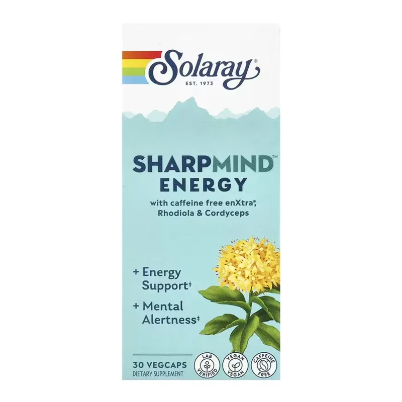 Solaray SharpMind Nootropics Energy, 30 вег. капс.
