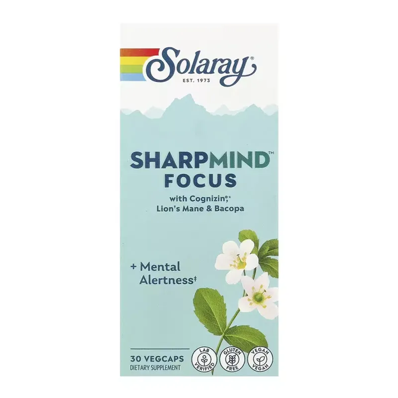 Solaray SharpMind Nootropics Focus, 30 вег. капс.