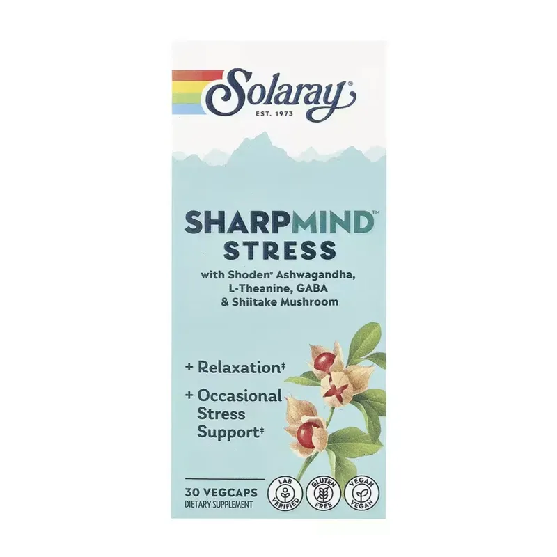 Solaray SharpMind Nootropics Stress, 30 вег. капс.