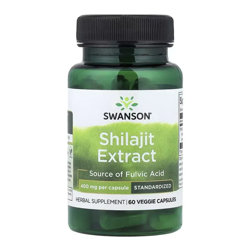 Swanson Shilajit Extract Standardized 400 мг, 60 вег. капс.