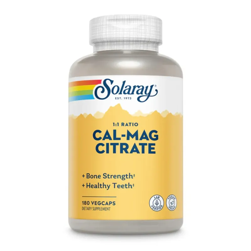 Solaray Cal-Mag Citrate, 180 вег. капс.