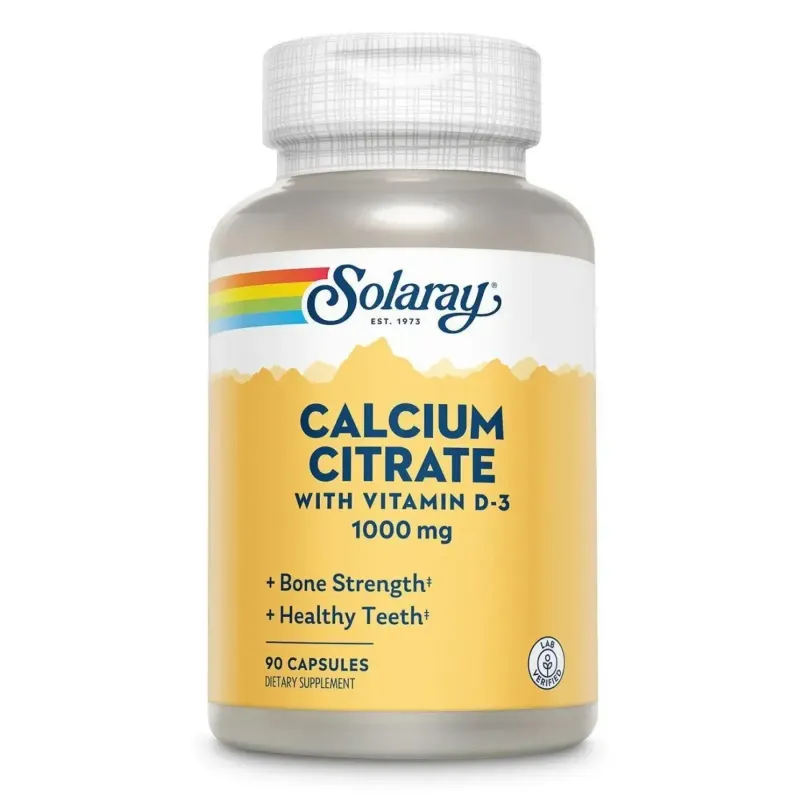 Solaray Calcium w/ D3 Citrate 1000 мг, 90 капс.