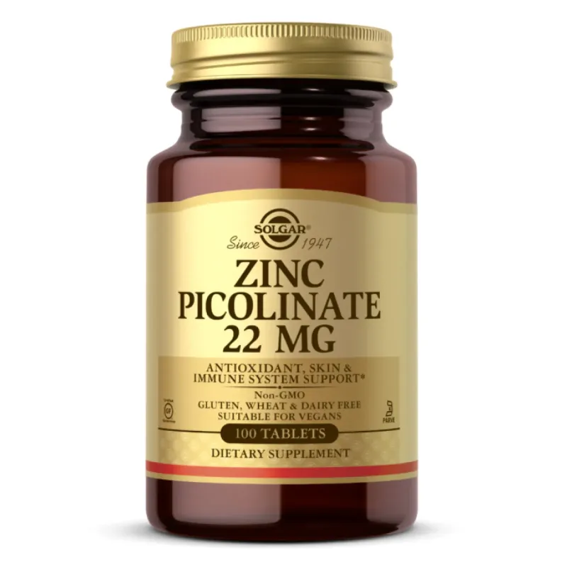 Solgar Zinc Picolinate 22 мг, 100 табл.