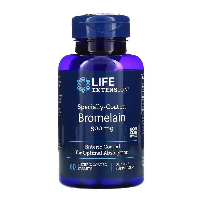 Life Extension Specially-Coated Bromelain 500 мг, 60 табл.