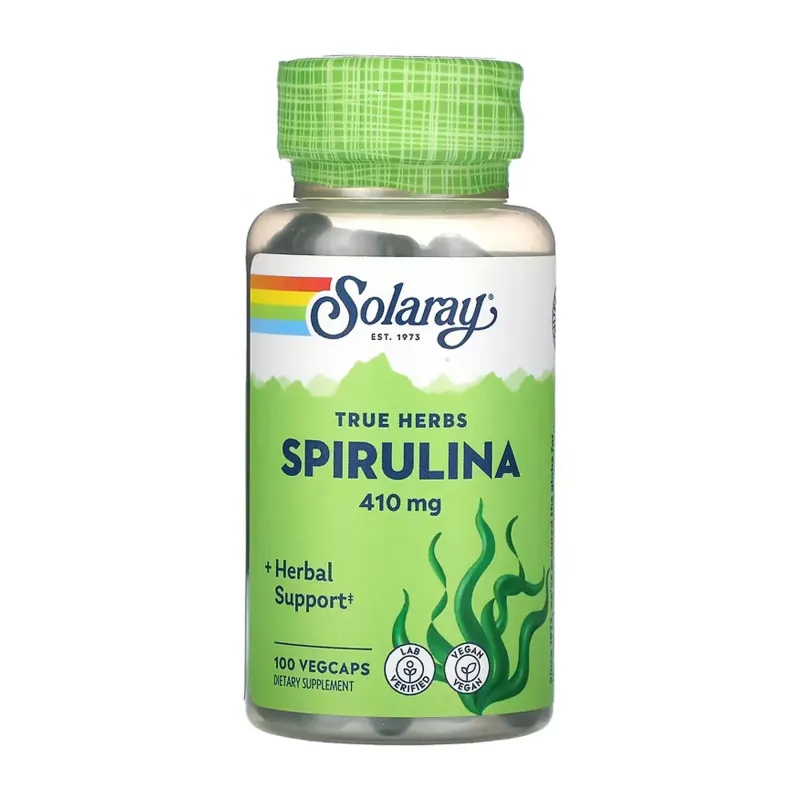Solaray Spirulina Algae 410 мг, 100 вег. капс.