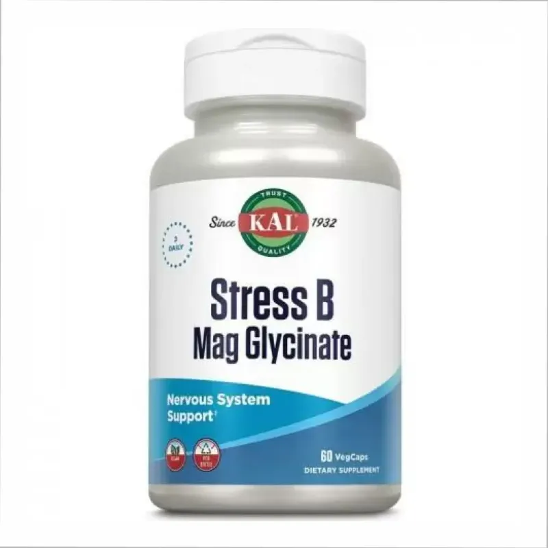KAL Stress B Magnesium Glycinate, 60 вег. капс.