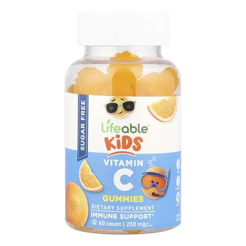 Lifeable Vitamin C Kids Sugar Free, 60 жув. цукерок