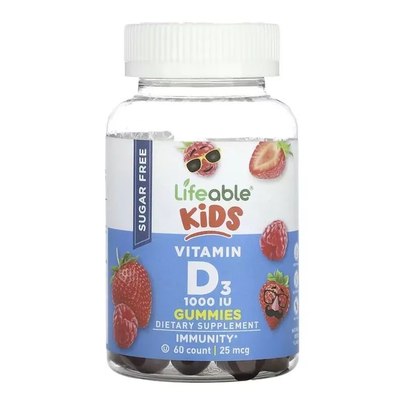Lifeable Vitamin D Kids Sugar Free, 60 жув. цукерок