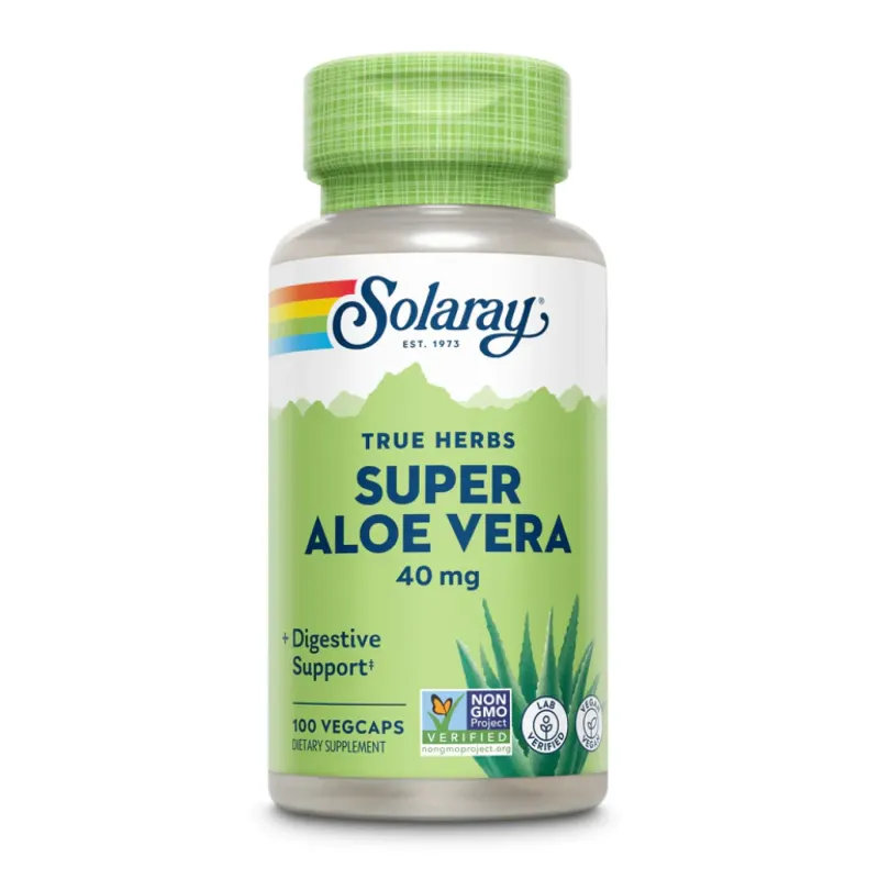 Solaray Super Aloe Vera Gel 8000 мг, 100 вег. капс.