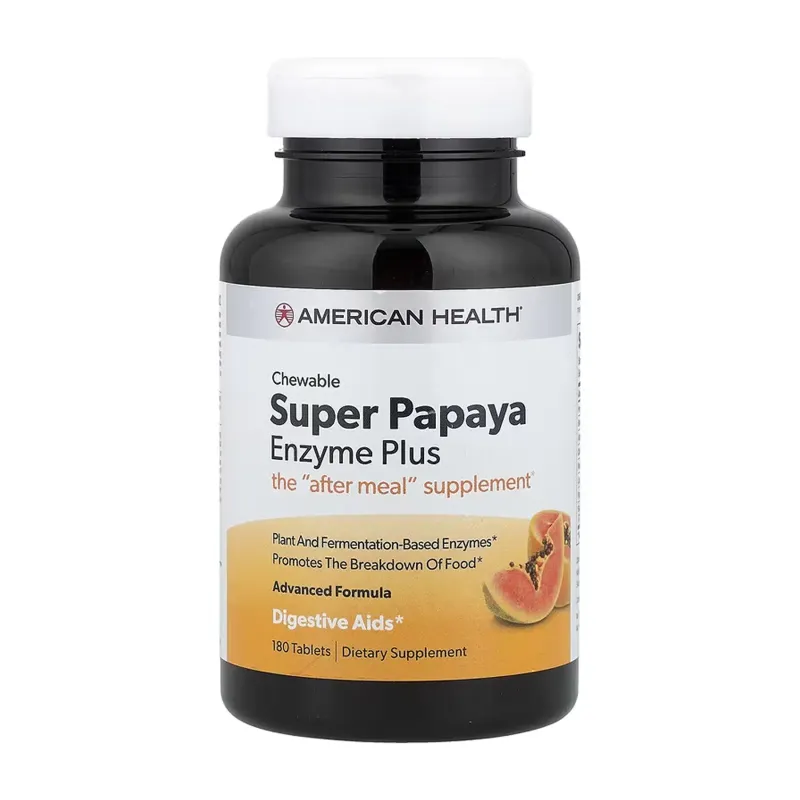 American Health Super Papaya Enzyme Plus Chewable, 180 табл.