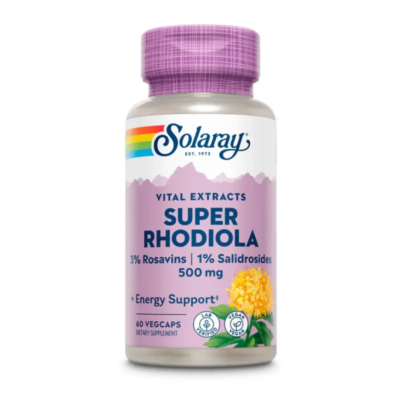 Solaray Super Rhodiola Root Extract 500 мг, 60 вег. капс.