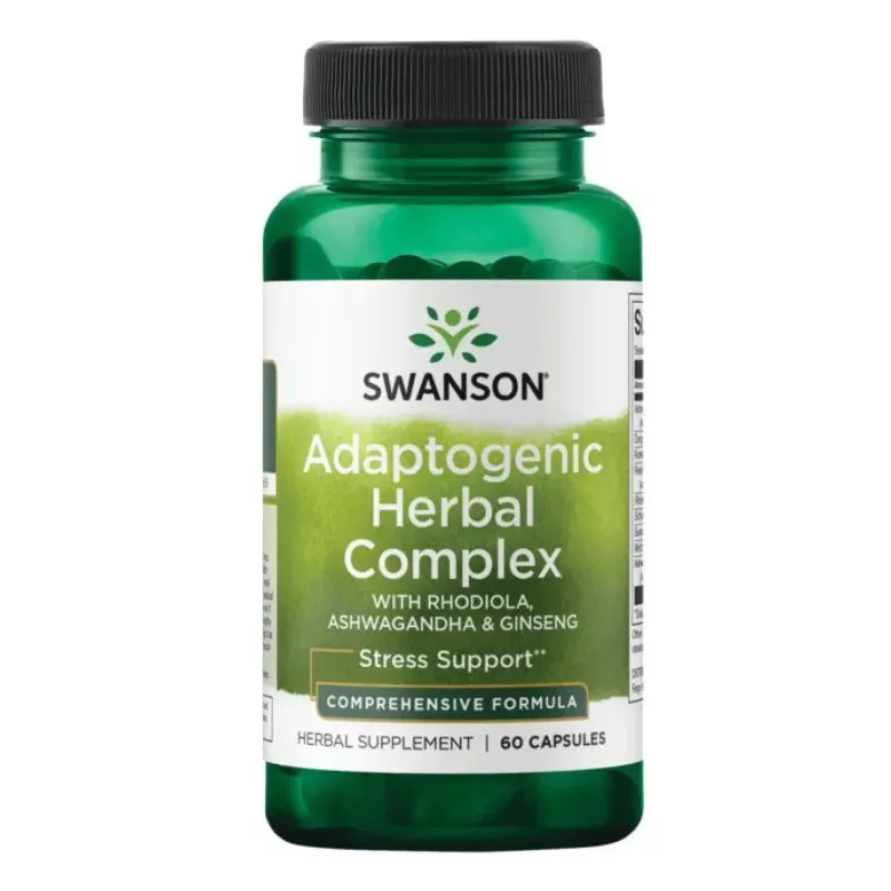 Swanson Adaptogenic Herbal Complex (Rhodiola Ashwagandha Ginseng), 60 капс.