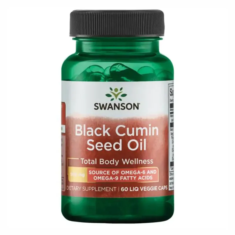 Swanson Black Cumin Seed Oil 500 мг, 60 вег. капс.