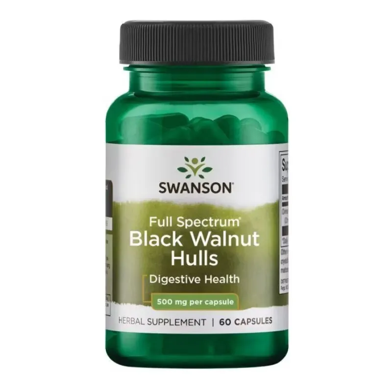Swanson Black Walnut Hulls 500 мг, 60 капс.