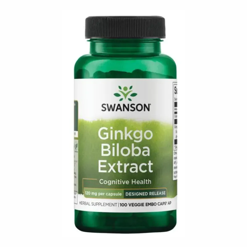 Swanson Ginkgo Biloba Extract 120 мг, 100 вег. капс.