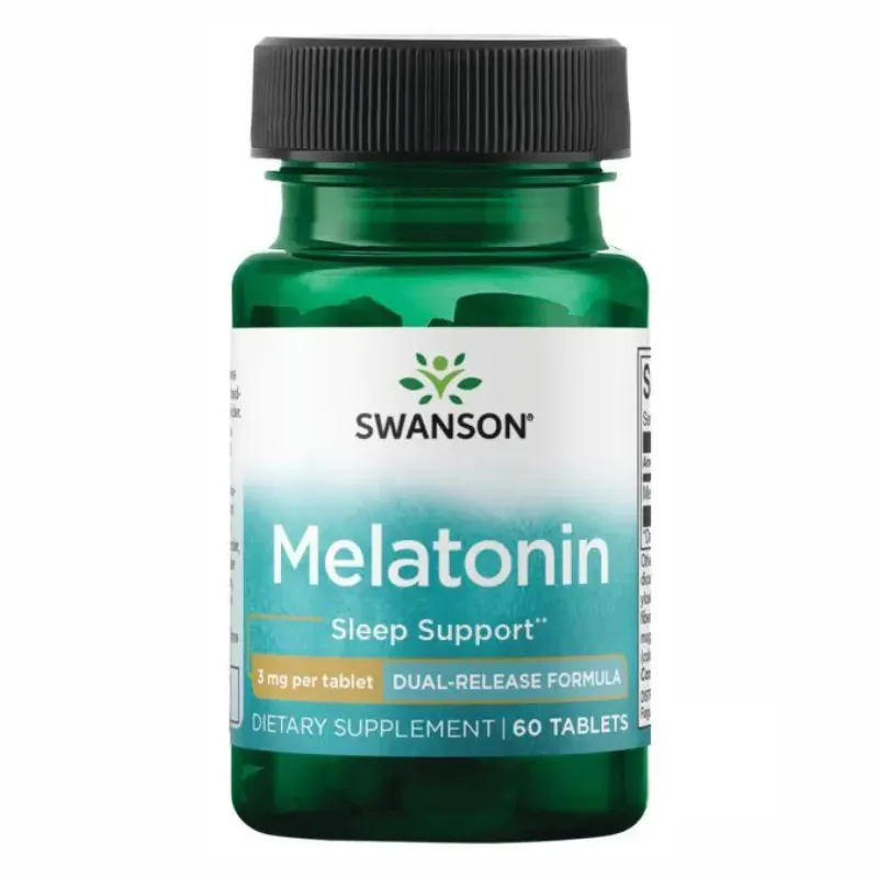 Swanson Melatonin-Dual-Release 3 мг, 60 табл.