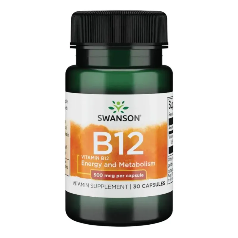 Swanson Vitamin B12 500 мкг, 30 капс.