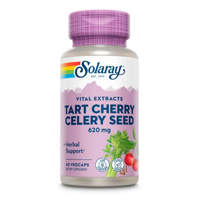 Solaray Tart Cherry & Celery Seed 620 мг, 60 капс.