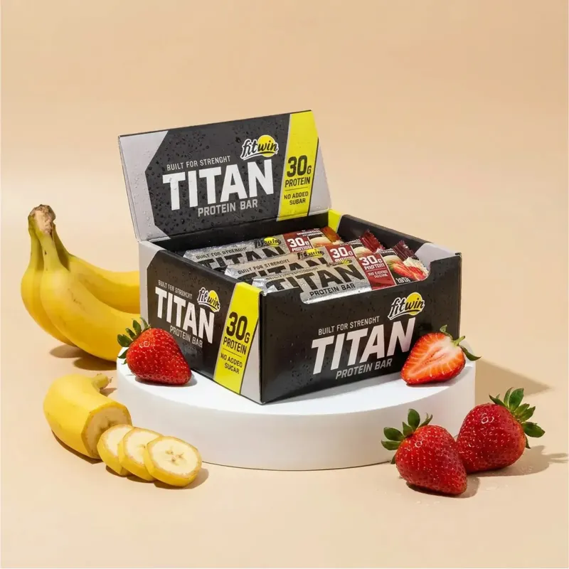 FitWin TITAN BAR, 9 × 85 г, Полуниця-банан