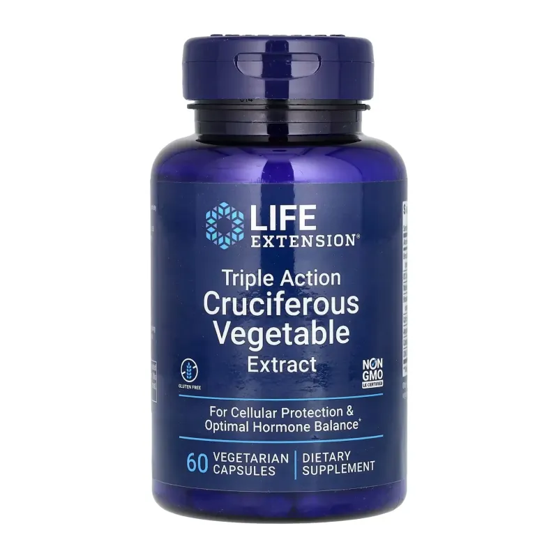 Life Extension Triple Action Cruciferous Vegetable Extract, 60 вег. капс.