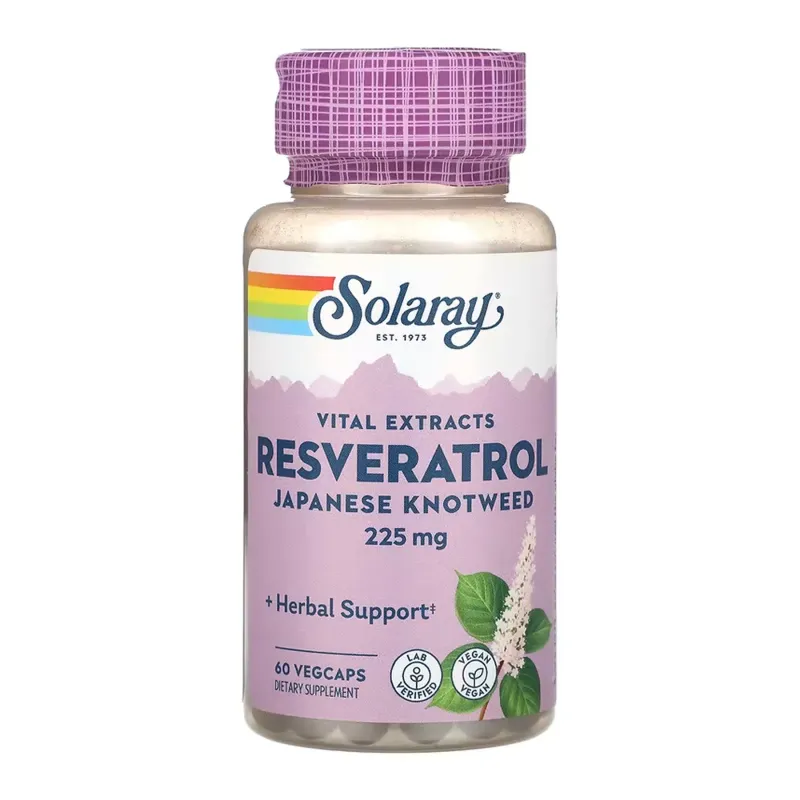 Solaray Triple Strength Resveratrol 225 мг, 60 вег. капс.