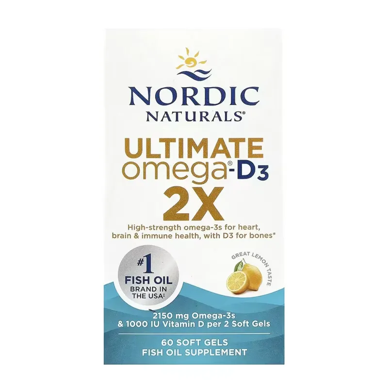 Nordic Naturals Ultimate Omega 2X D3, 60 гел. капс.