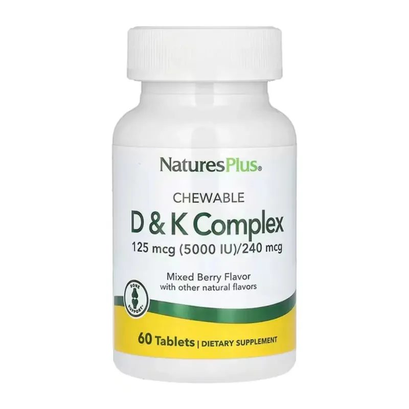 Nature's Plus VIT D & K Complex 125 мкг 5000 МО/ 240 мкг, 60 табл.