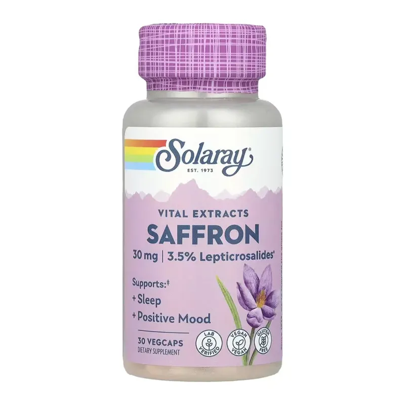 Solaray Vital Extracts Saffron, 30 вег. капс.