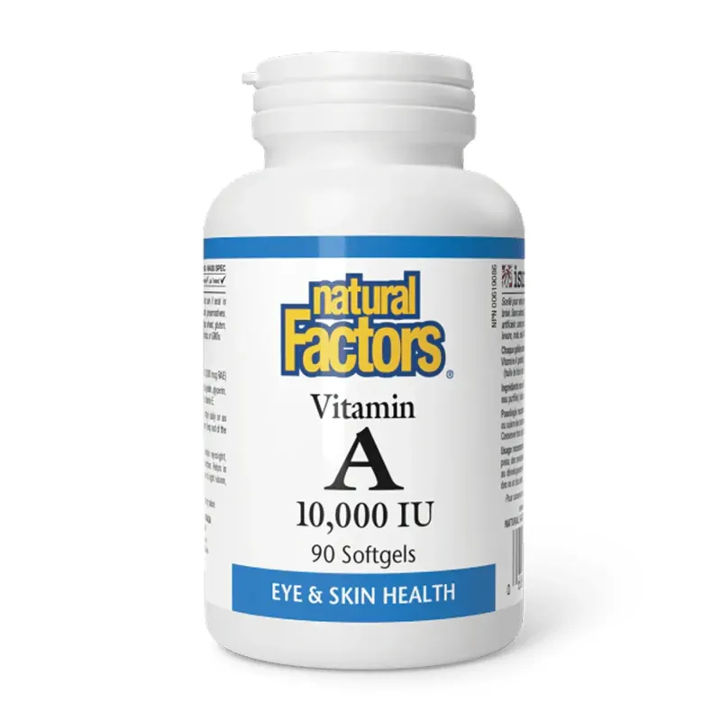 Natural Factors Vitamin A 10000 МО, 90 гел. капс.