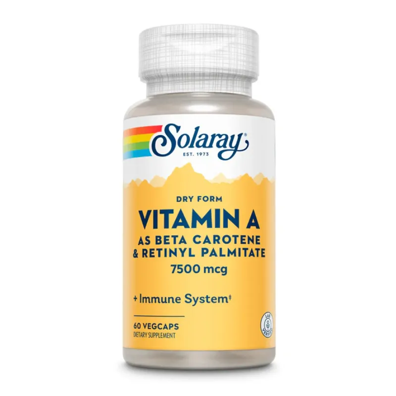 Solaray Vitamin A Dry Form 7600 мкг, 60 капс.
