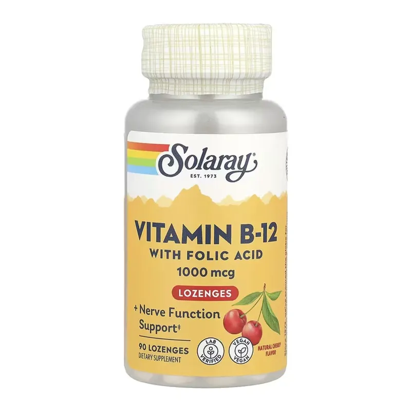 Solaray Vitamin B-12 1000 мкг, 90 пастилок