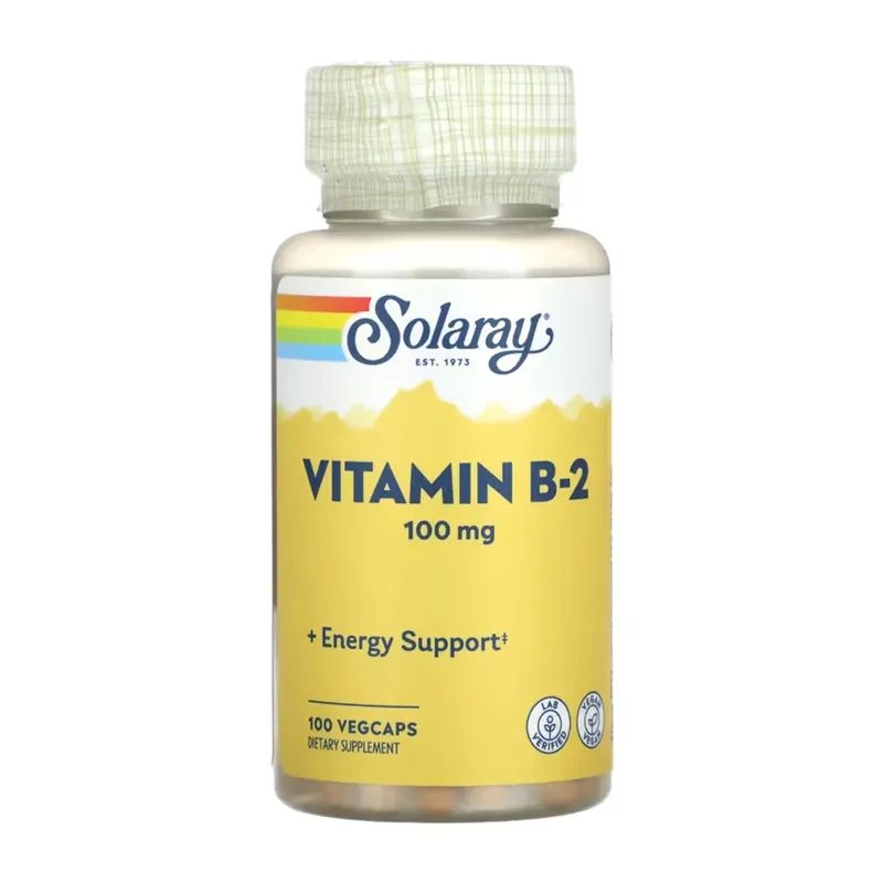 Solaray Vitamin B-2 100 мг, 100 вег. капс.