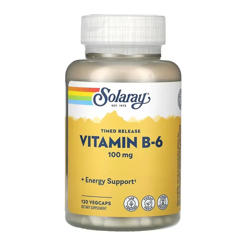 Solaray Vitamin B-6 100 мг, 120 вег. капс.