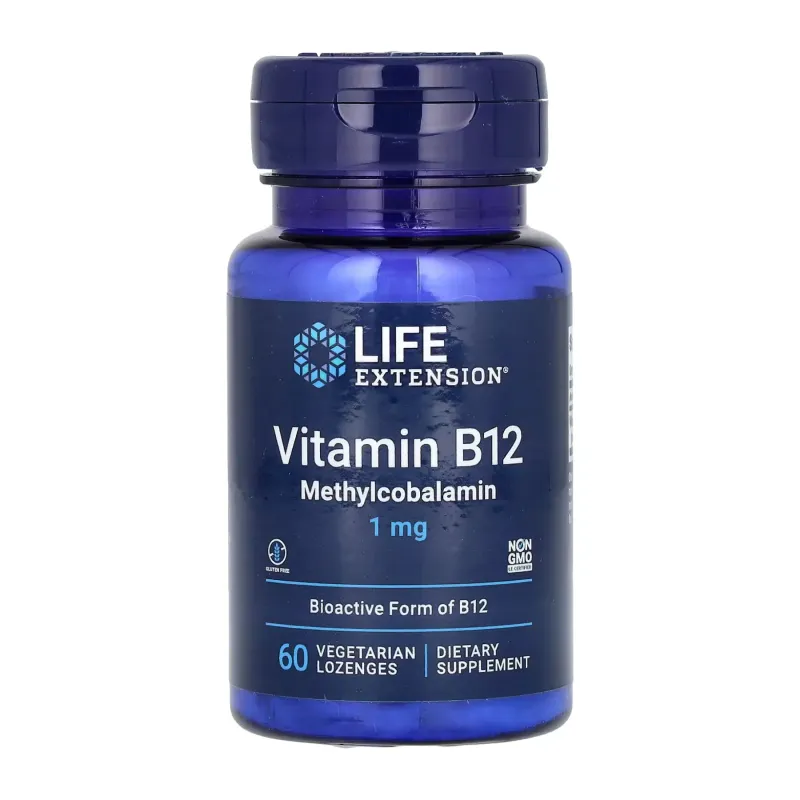 Life Extension Vitamin B12 Methylcobalamin 1 мг, 60 вег. капс.